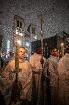 Notre Dame's Virgin Mary Statue Returned To Cathedral - Paris