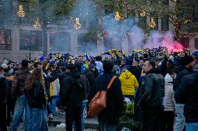 Clashes Erupt Between Israeli And Dutch Fans - Amsterdam