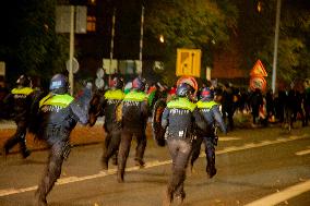 Clashes Erupt Between Israeli And Dutch Fans - Amsterdam