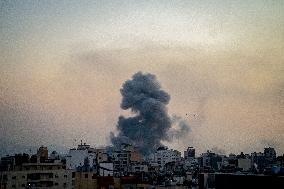 Israeli Army Strikes Beirut - Lebanon