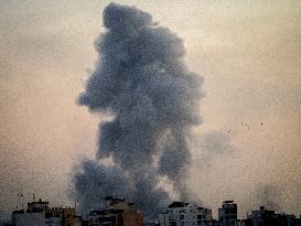 Israeli Army Strikes Beirut - Lebanon