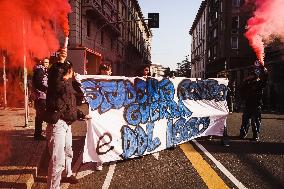 No Meloni Day Student Demonstration In Milan