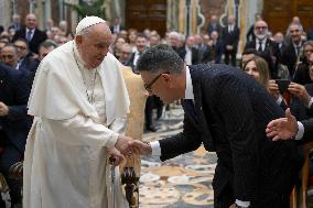 Pope Receives The Members of Artisans Confederation - Vatican