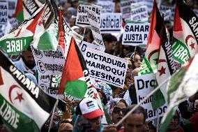 Demonstration In Support Of The Self-Determination Of Western Sahara - Madrid