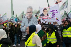 Demostration For Releasing Kurdish Leader Abdullah Ocalan In Cologne