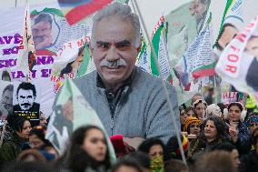 Demostration For Releasing Kurdish Leader Abdullah Ocalan In Cologne