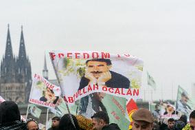 Demostration For Releasing Kurdish Leader Abdullah Ocalan In Cologne