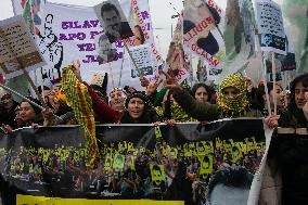 Demostration For Releasing Kurdish Leader Abdullah Ocalan In Cologne