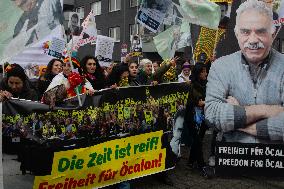 Demostration For Releasing Kurdish Leader Abdullah Ocalan In Cologne