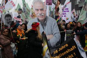 Demostration For Releasing Kurdish Leader Abdullah Ocalan In Cologne