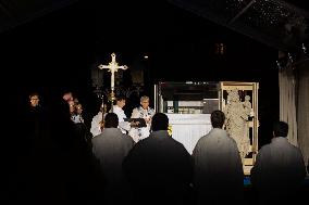 The Procession Of The Statue Of The Virgin Mary