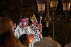 The Procession Of The Statue Of The Virgin Mary