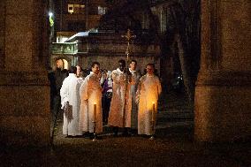 The Procession Of The Statue Of The Virgin Mary