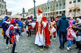 St. Nicholas Arrives In Nijmegen, Netherlands.