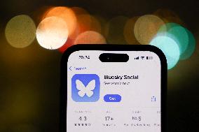 Bluesky Social App Photo Illustrations