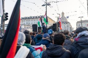 Pro-Palestinian Demonstrations In Turin.