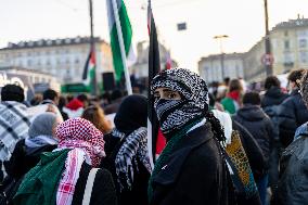 Pro-Palestinian Demonstrations In Turin.