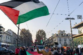 Pro-Palestinian Demonstrations In Turin.