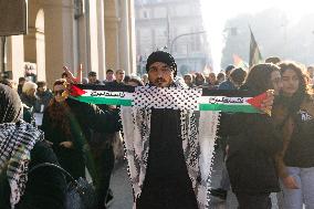 Pro-Palestinian Demonstrations In Turin.