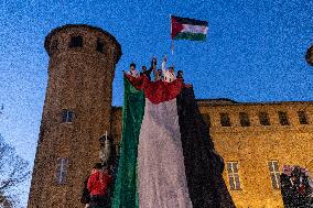 Pro-Palestinian Demonstrations In Turin.