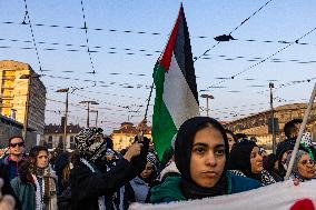 Pro-Palestinian Demonstrations In Turin.