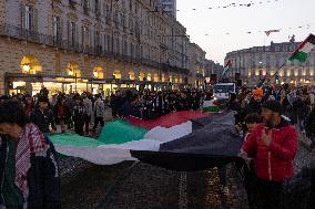 Pro-Palestinian Demonstrations In Turin.