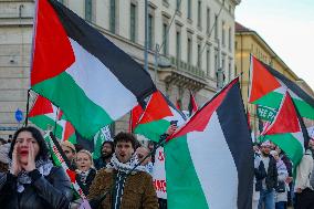 Pro Palestine Demonstration In Munich, Germany