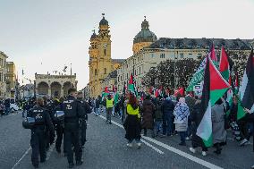 Pro Palestine Demonstration In Munich, Germany