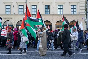 Pro Palestine Demonstration In Munich, Germany