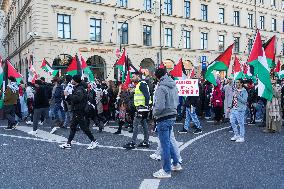 Pro Palestine Demonstration In Munich, Germany