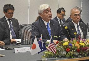 Japan-U.S.-Australia defense talks in Australia