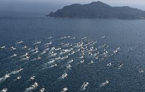 Maritime festival in southwestern Japan