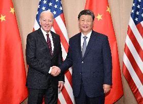 Xi And Biden Final Meeting - Lima