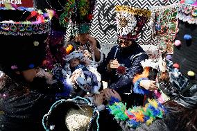 Residents Of The Town Of Xoco In Coyoacán, Mexico City, Protest Outside The Mitikah Shopping Mall