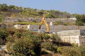 Palestinian House Demolished After Israeli Airstrikes - Hebron