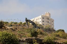 Palestinian House Demolished After Israeli Airstrikes - Hebron