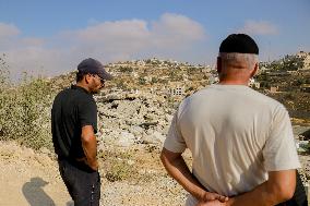 Palestinian House Demolished After Israeli Airstrikes - Hebron