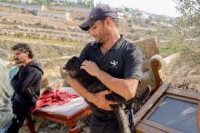 Palestinian House Demolished After Israeli Airstrikes - Hebron