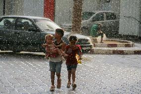 Daily Life On A Rainy Day - Gaza