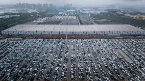 New Energy Vehicles at Changan Automobile's Vehicle Distribution Center in Chongqing