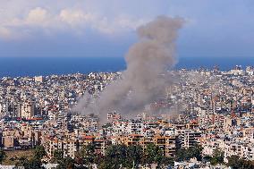 Israeli Airstrikes Beirut's Southern Suburbs