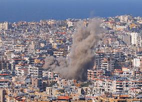 Israeli Airstrikes Beirut's Southern Suburbs