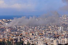 Israeli Airstrikes Beirut's Southern Suburbs