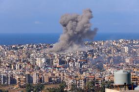 Israeli Airstrikes Beirut's Southern Suburbs