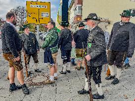 Remembrance Day Parade In Gauting, Bavaria