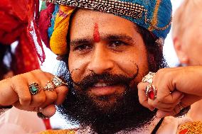 Moustache Competition At The Pushkar Annual Fair - India