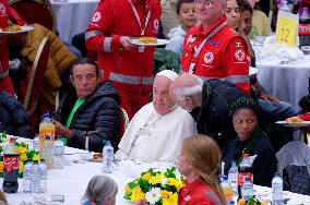 Pope Francis Celebrates The Day Of The Poor With Mass And Lunch