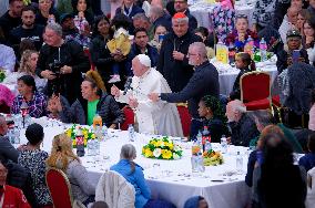 Pope Francis Celebrates The Day Of The Poor With Mass And Lunch