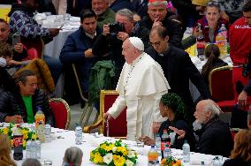 Pope Francis Celebrates The Day Of The Poor With Mass And Lunch