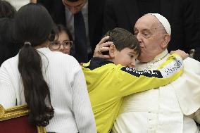 Pope Francis Attends A Lunch With The Poor - Vatican